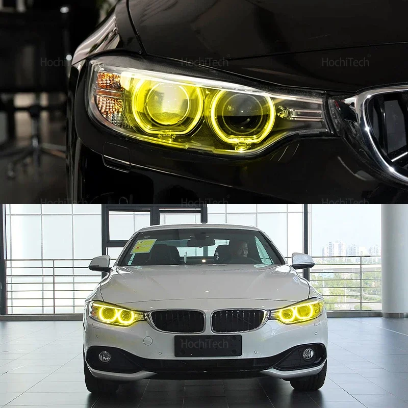 لسيارات BMW 4 Series F32 F33 F36 Pre-LCI 2014-2017 63117263051 الأصفر DRL الجبهة مصباح المصباح لوحة تحكم Led زاوية عيون رقاقة