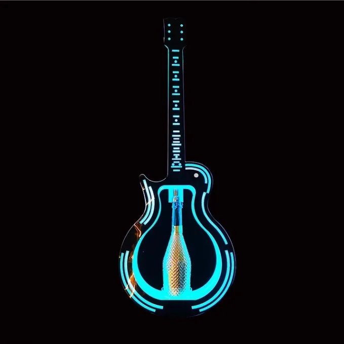 

LED colorful luminous guitar, champagne bar, champagne bar, KTV hand placards, wine props, atmosphere, wine rack
