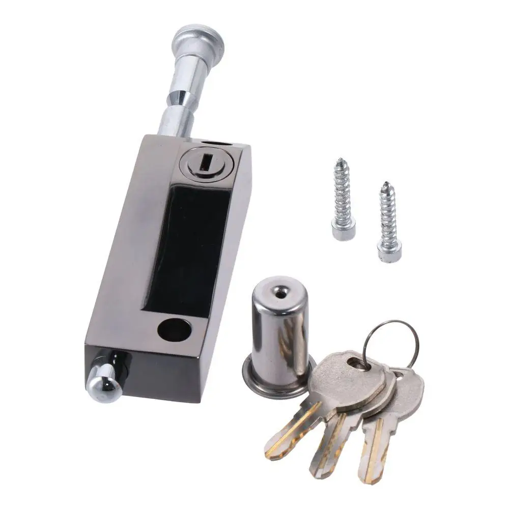 Easy to Use Sliding Door Latch Alloy Steel Door Catch Hasp Bending Lock Patio Doors