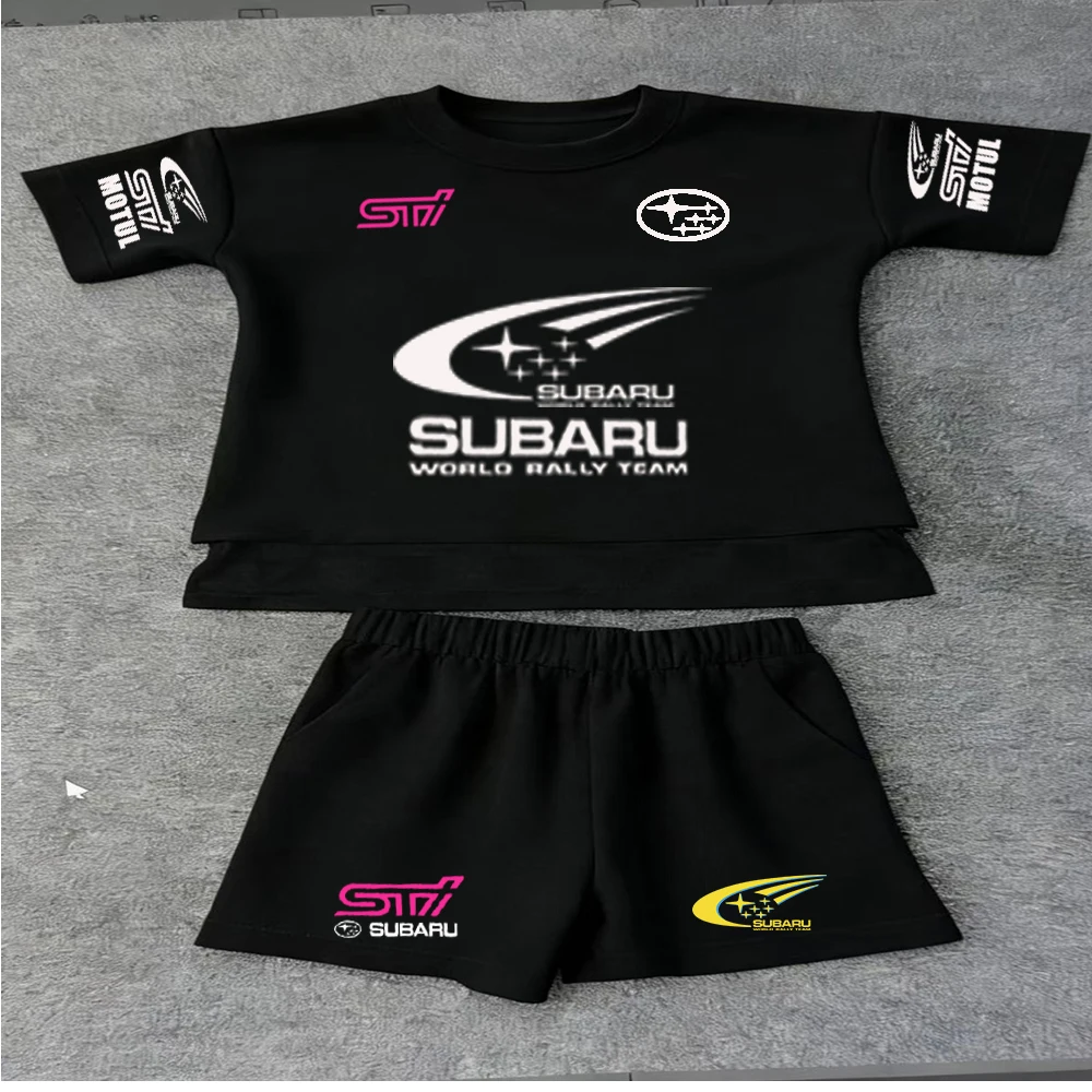 

2026 new SUBARU racing sports T-shirt summer unisex casual fashion simple trend shorts daily jogging fashion set