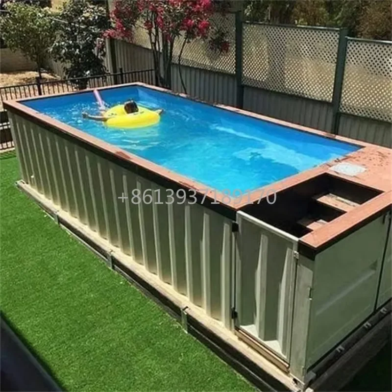 20ft 40ft Outdoor Structure Prefabricated or Shipping Container Pool Modular Swimming Pools