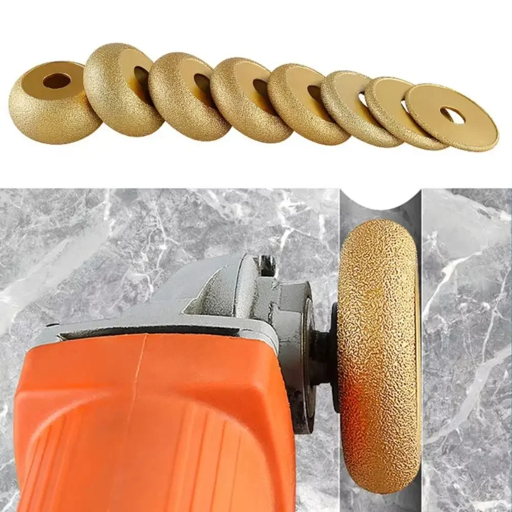 Roman Slotted Brazed Diamond Angle Grinder Grinding Head Durable Chamfering Tool 75mm Stone Edging Wheel