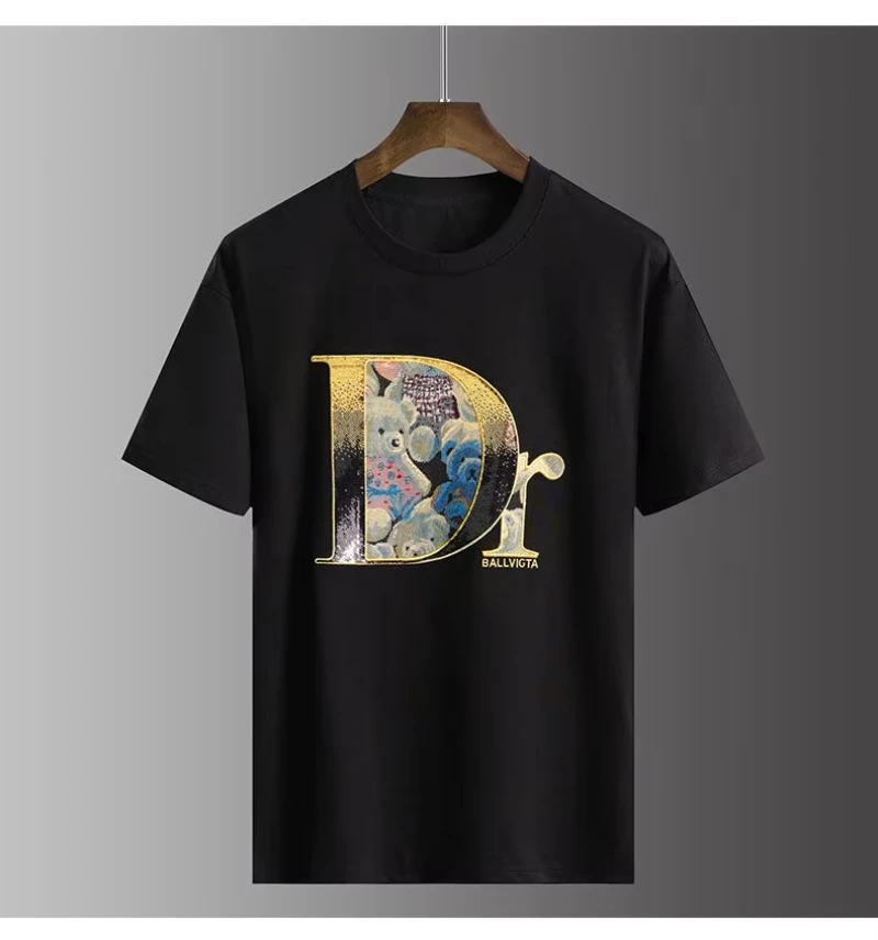 

Plus Size Europe and The United States Round Neck Short-sleeved Men and Women's Summer Half-sleeved Couple Jacket T-shirt