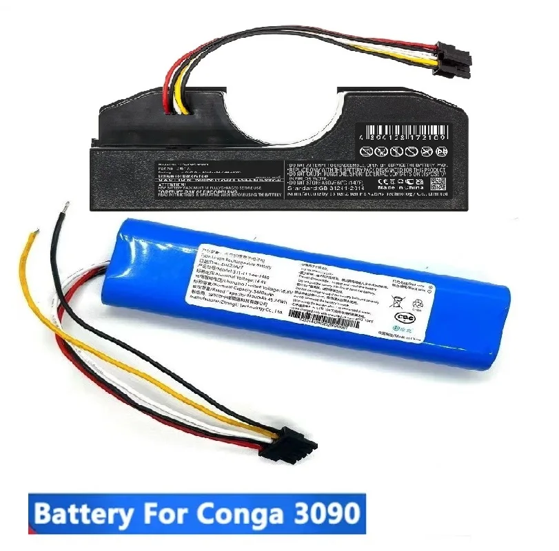 14.4V/2800mAh Vacuum Cleaner Battery 05173 Part for CECOTEC CONGA 3090, 3091, 3092