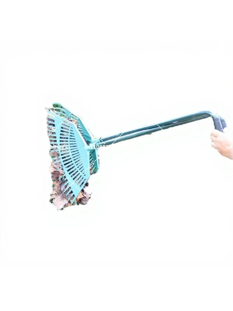 Long Wooden Handle Large Garden Leaf Rake Yard Cleaning Tool For Dry Grass Fallen Leaves Backyard Farm Lawn Daily Use