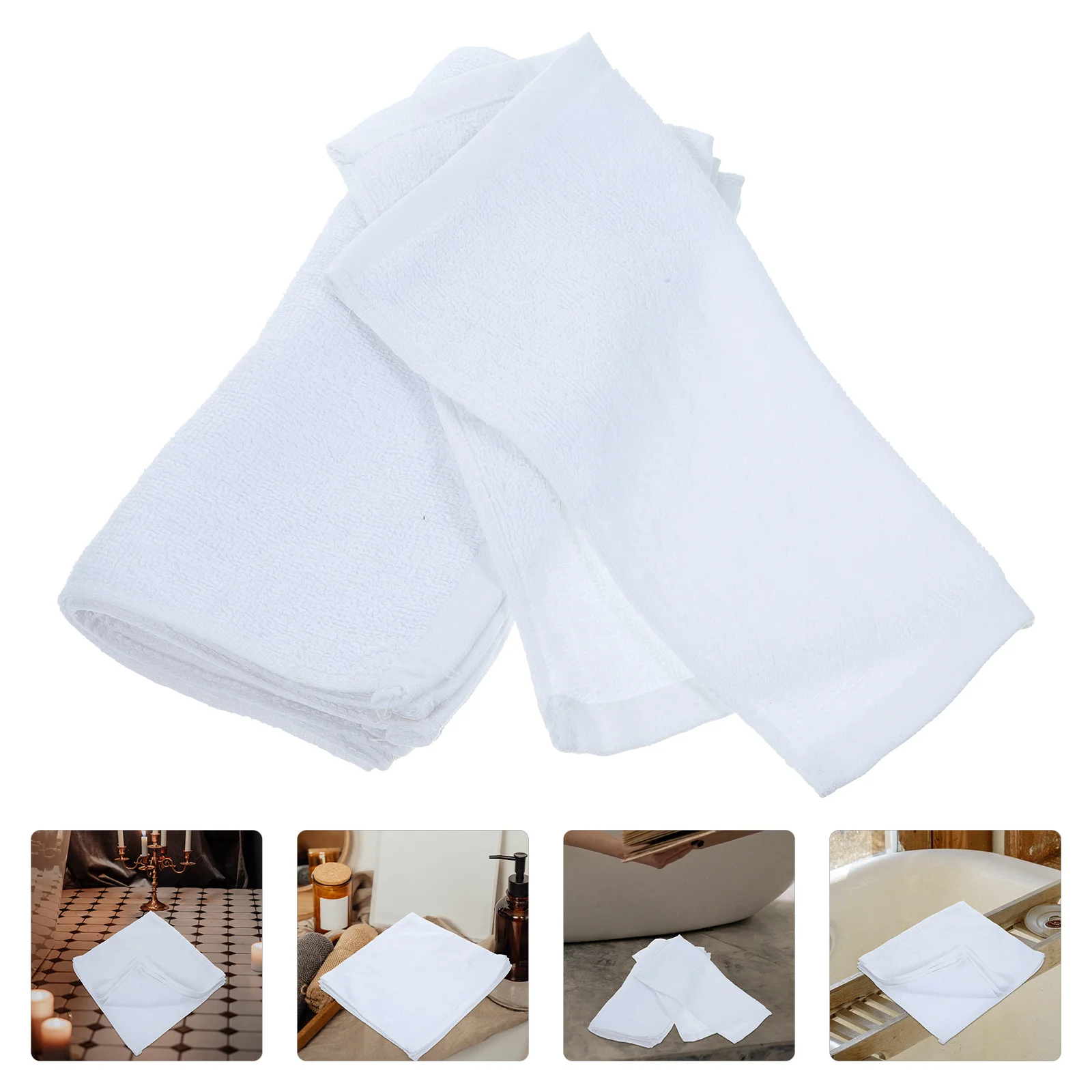

5Pcs Supple Cotton Towels Absorbent Washcloths for Home Bathroom Facial Hand Washing Face Cloth Absorbent Hand Towel