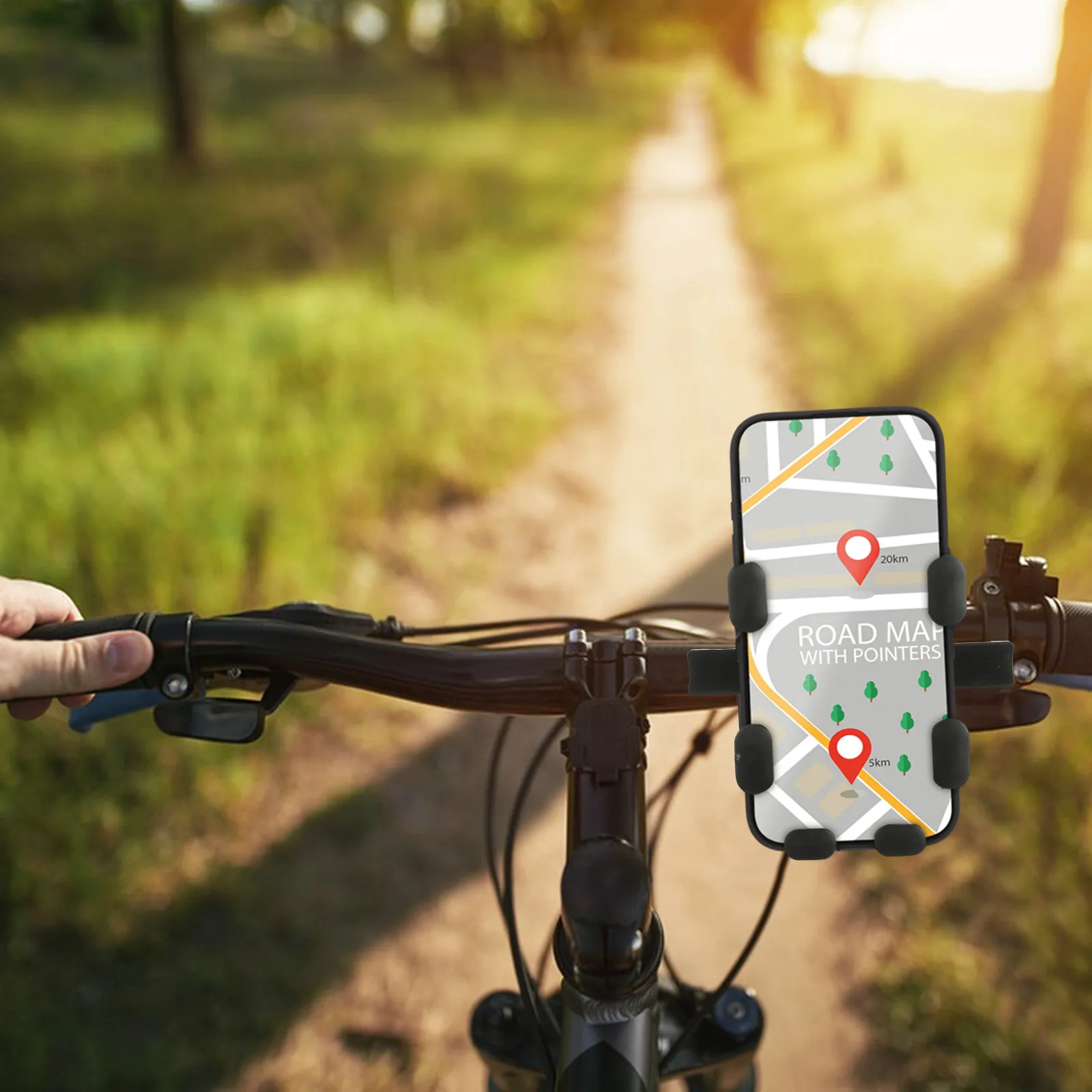 

Motorcycle Phone Mount Anti Vibration Holder 360 Degree Rotatable Handlebar Clamp Scooter Navigation Bike Phone Clip
