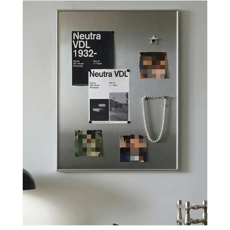 Stainless Steel Picture Frame, Living Room Decoration Painting, Vertical DIY Creative Photo Wall Painting view 5