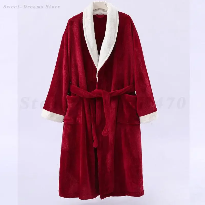 

Утепленный теплый халат-кимоно, свободный фланелевой женский халат, домашнее платье, осенне-зимняя одежда для сна, мягкий коралловый флис, одежда для отдыха