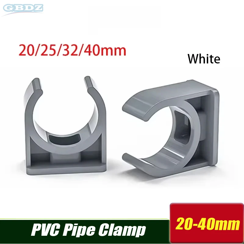 

20/25/32/40/50mm Gray Pvc Pipe Clamp Upvc Pipe Rack Garden Water Pipe Joint U-Shaped Clamp Aquarium Fish Tank Accessories