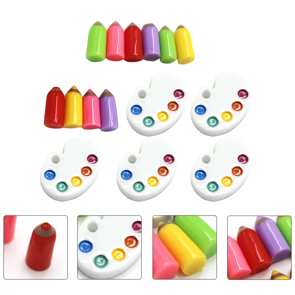 

15 Pcs Stationery Ornaments Creative Adornment Resin Painting Tools Decor Decoration