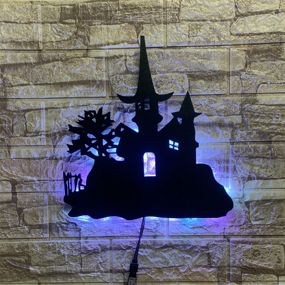 ZK50 Furniture Remote Control Wall Mounted Night Lamp Bedside Colorful Creative Wall Lamp Extended USB Cable 2 Meters