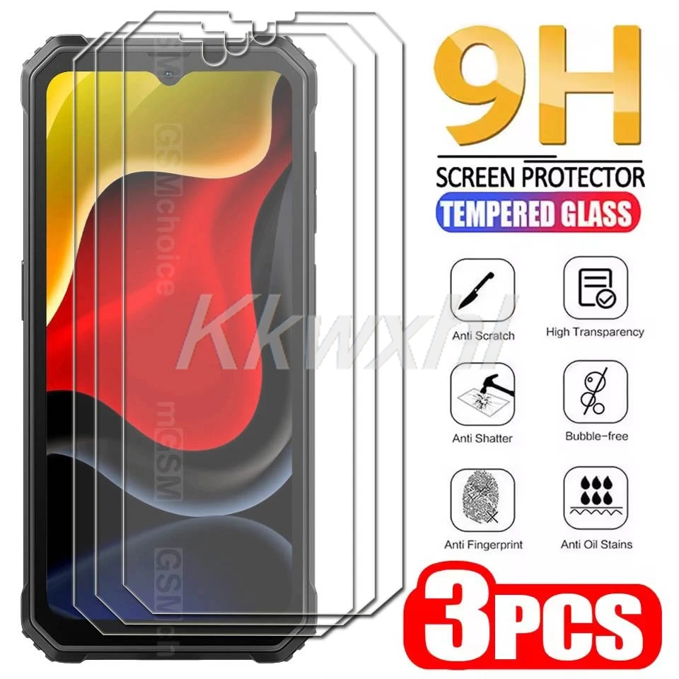 3PCS 9H HD Tempered Glass For Blackview Shark 6 Oscal Tiger 8 12 13 BV4800 SE BV6200 Plus BV8100 Screen Protector Cover Film