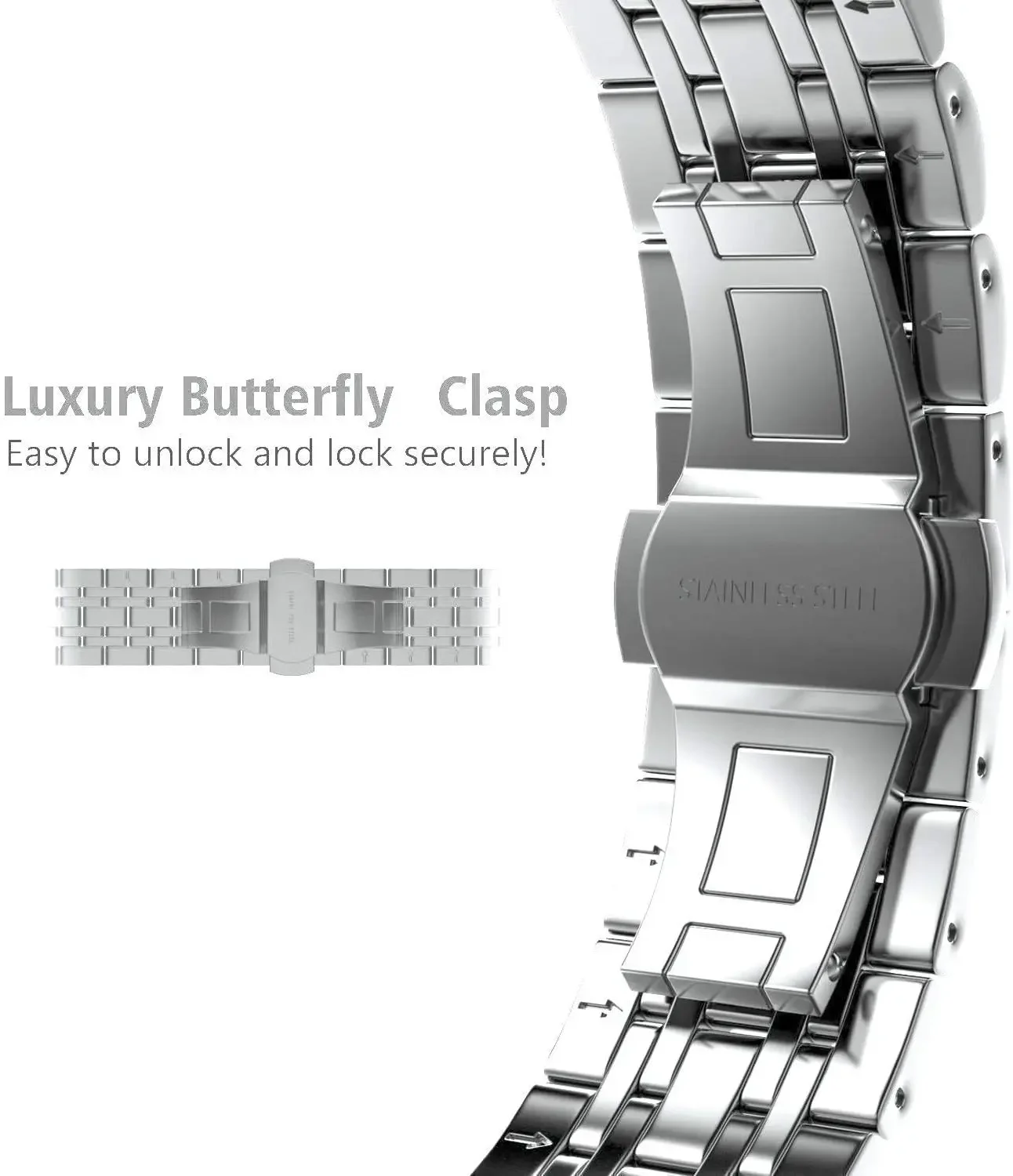 Correa de acero inoxidable para Apple Watch Ultra Band 49mm 40mm 44mm 46 42mm 41mm 45mm pulsera de Metal IWatch Series 10 9 8 7 SE 6 5 4