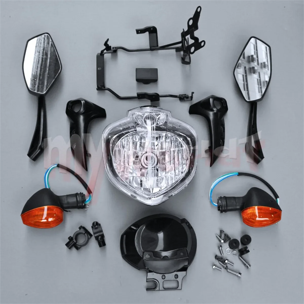 Fit For YAMAHA FZ6N FZ6 FZ-6N 2004 - 2006 2005 Motorcycle Headlight Set Assembly Mirror Bracket Speedometer Cover Turn Signal