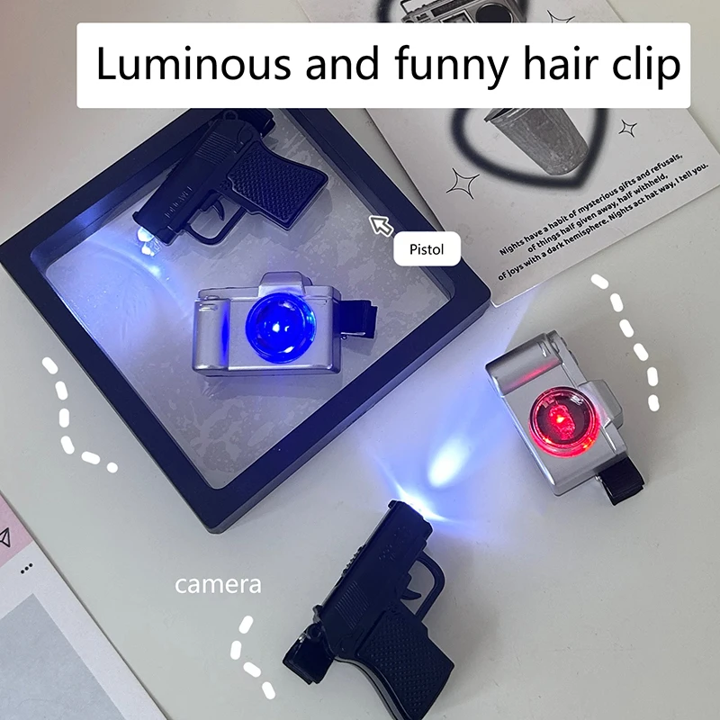 1PC Funny Simulation Camera Shape Hairpin Women Side Clips Bangs Duckbill Clip Hair DIY Accessories Girls Gift