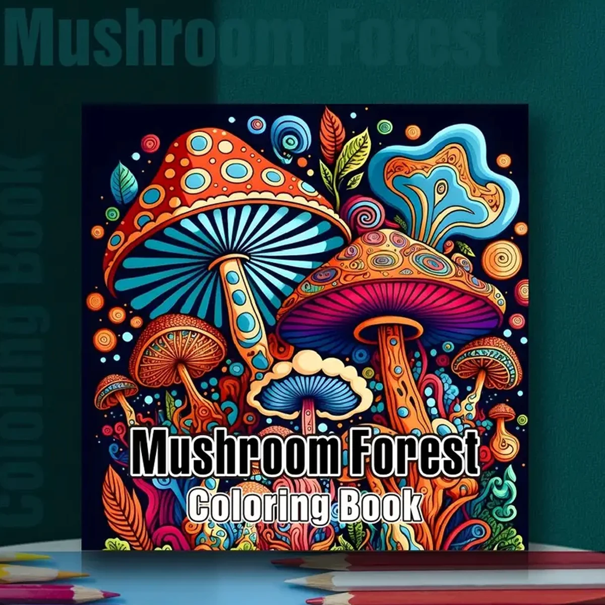 Enchanted Mushroom Forest Coloring Book for Kids Teens Adults, Fantasy Fairy Tale Mushroom Cottage Magical Nature Drawing Activity Book, Thick No Bleed Paper Cottagecore Themed Art Workbook, Ideal Gift for Boys Girls & Fantasy Art Fans