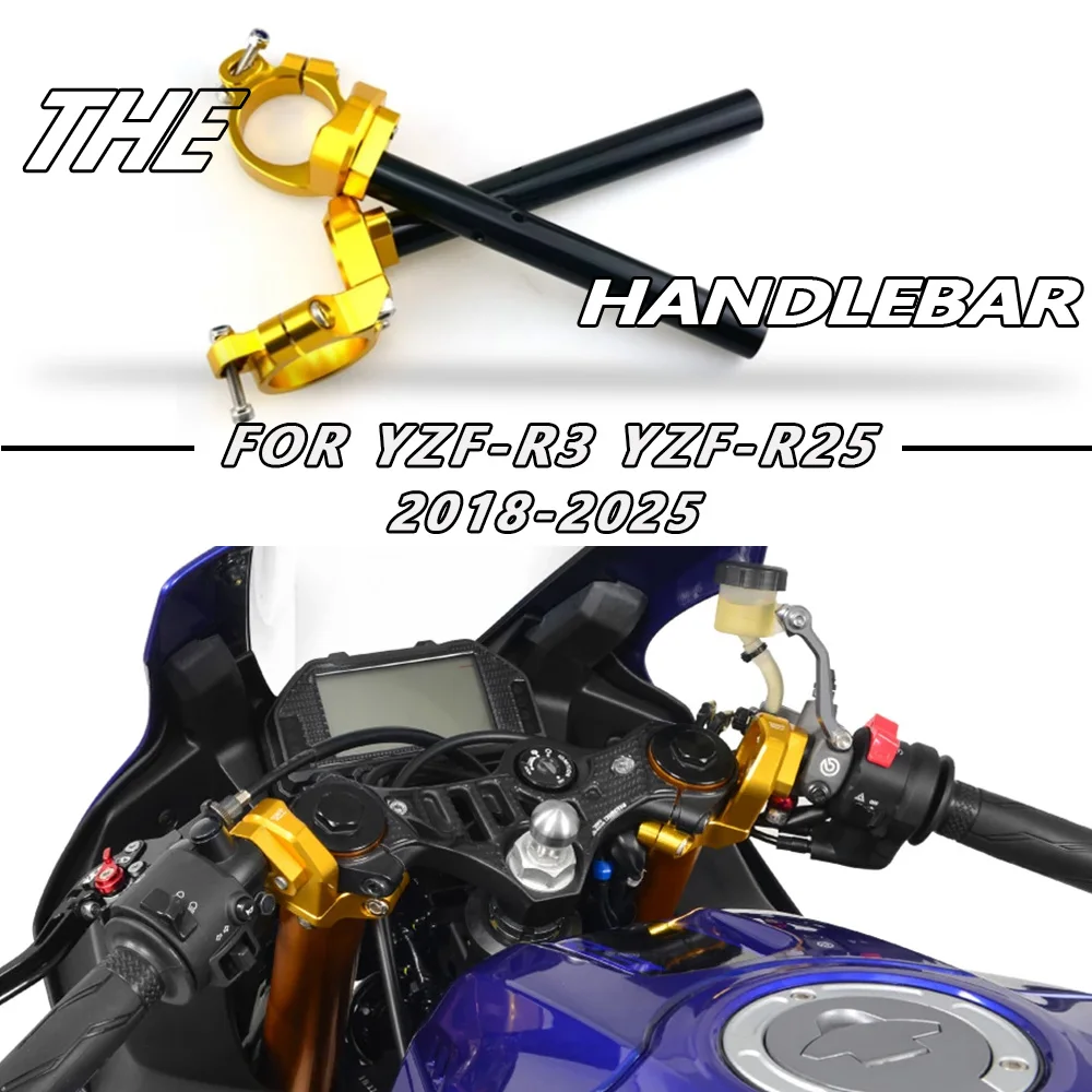 MTKRACING For YAMAHA YZF-R3 YZF-R25 2018-2025 Motorcycle Adjustable Clip On Fork Separate Handle Bar