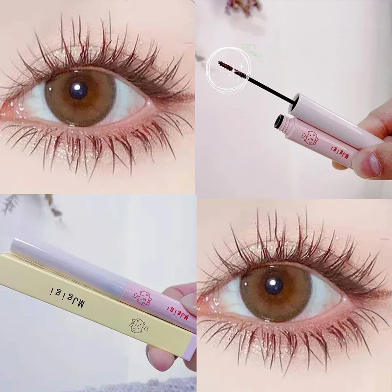 Feine Kopf Mascara schlanke lange dicke Form kräuseln sich nicht fliegen Beine nicht leicht zu schwach Make-up verlängern Mascara