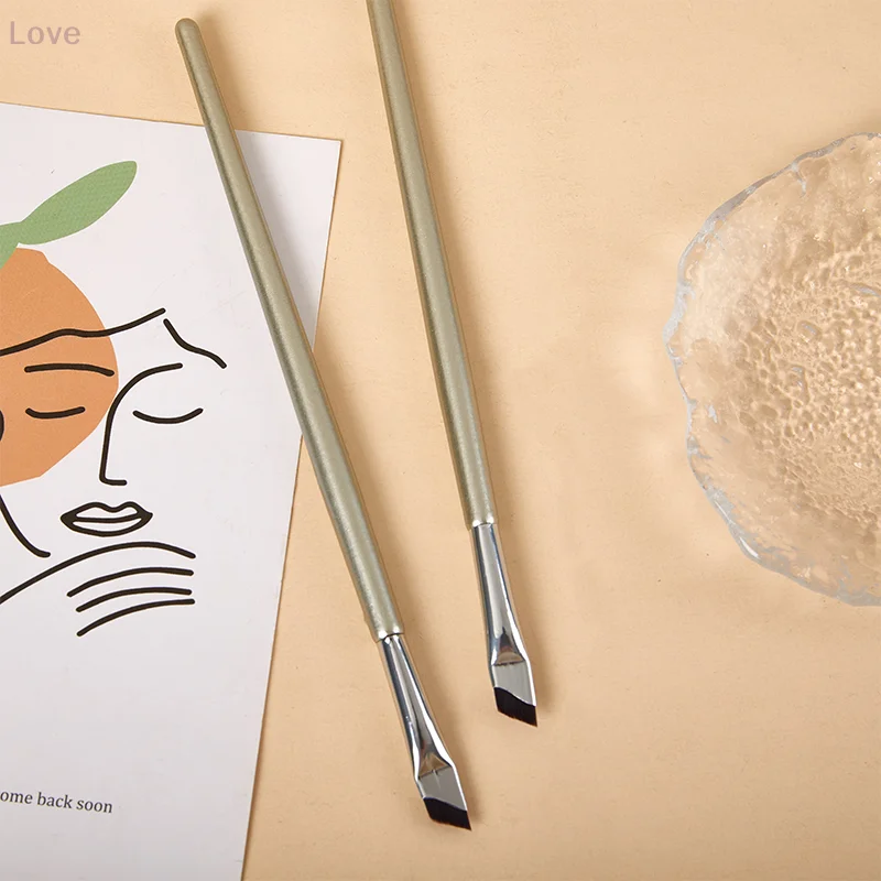 [L&P] 1Pc Upgrade Blade Eyeliner Brush Ultra Thin Fine Angle Flat Eyebrow Brush Under Eyes Place Precise Detail Brush