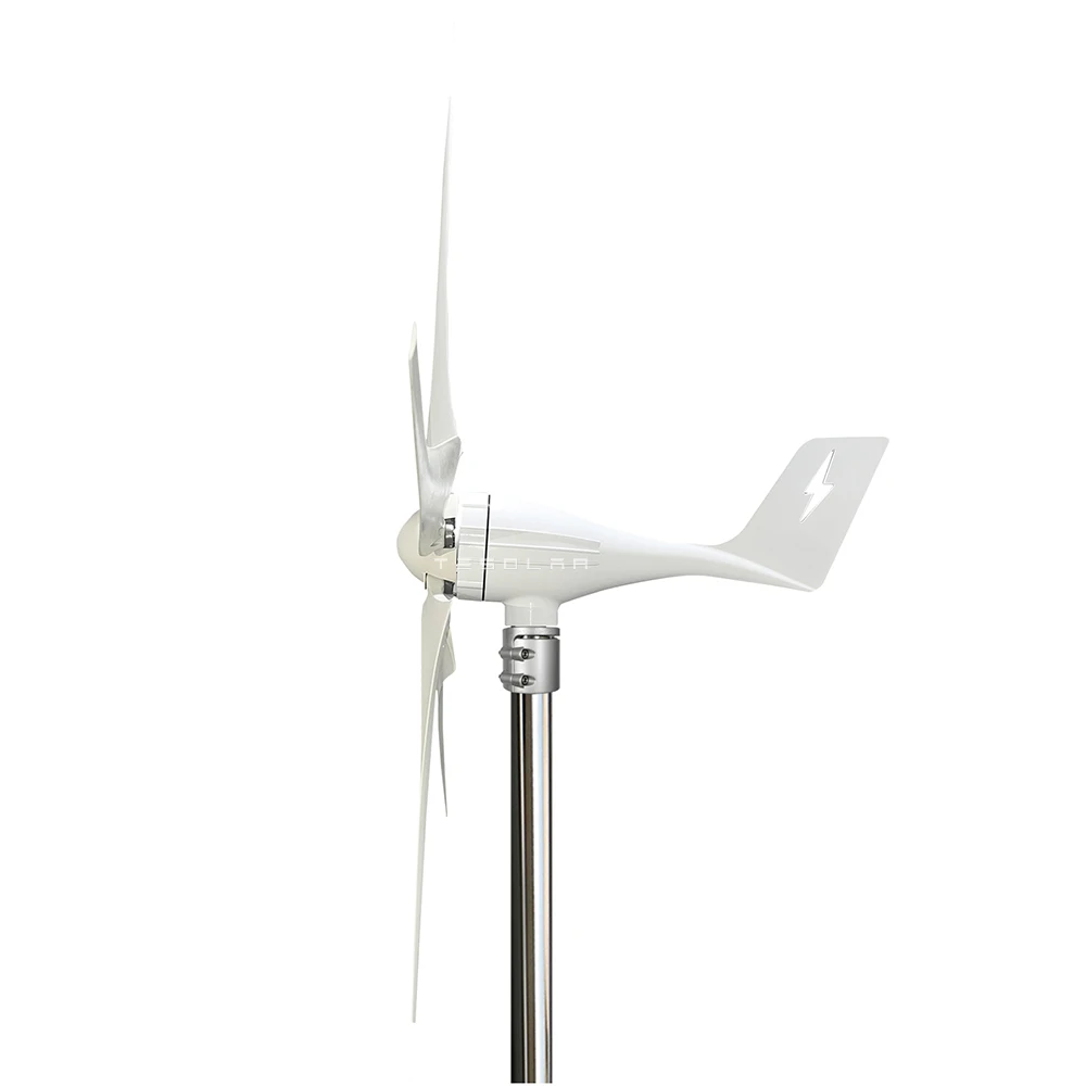 600W 3/5/6 Pieces 630mm Blades Wind Turbine Generator 12V 24V With Mini Wind MPPT Controller LED Charge Indicator Small Windmill