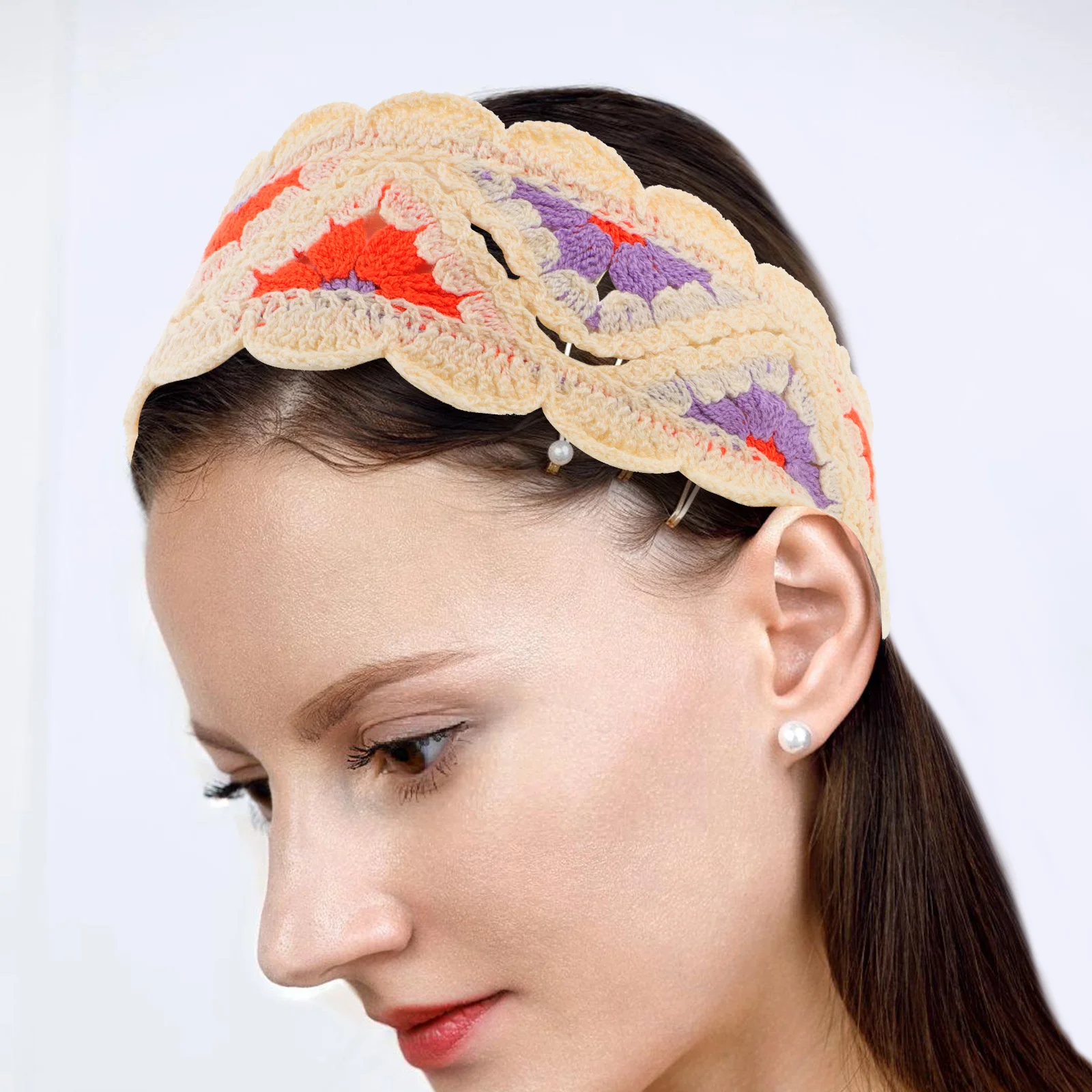 

Pastoral Style French Headscarf Breathable Cotton Knotted Headwraps Beach Bandana Hair Scarf Women Boho Hair Turbans