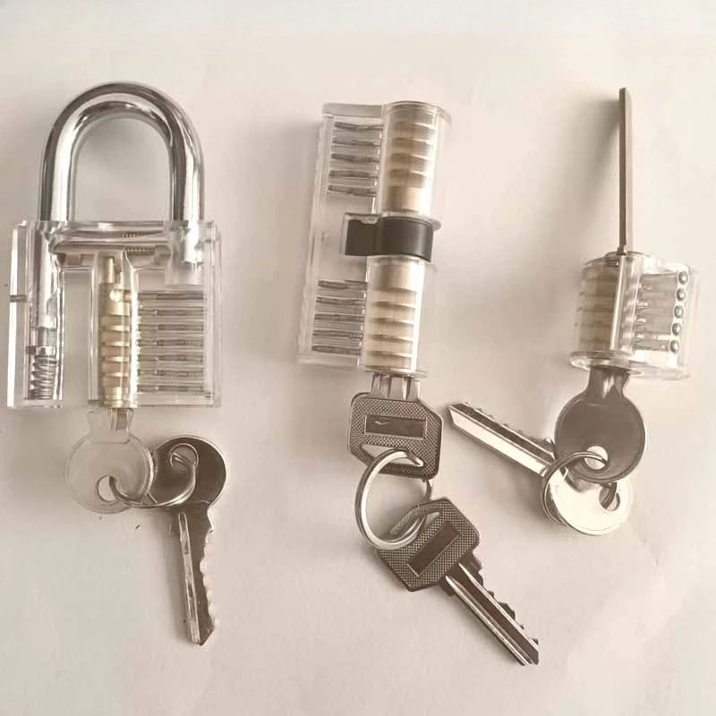 

Lockpick Professional Three with Padlock Training Kit Locksmith Ganzuas Ejaculation Master Key Lock Picking Tools Lockpicking