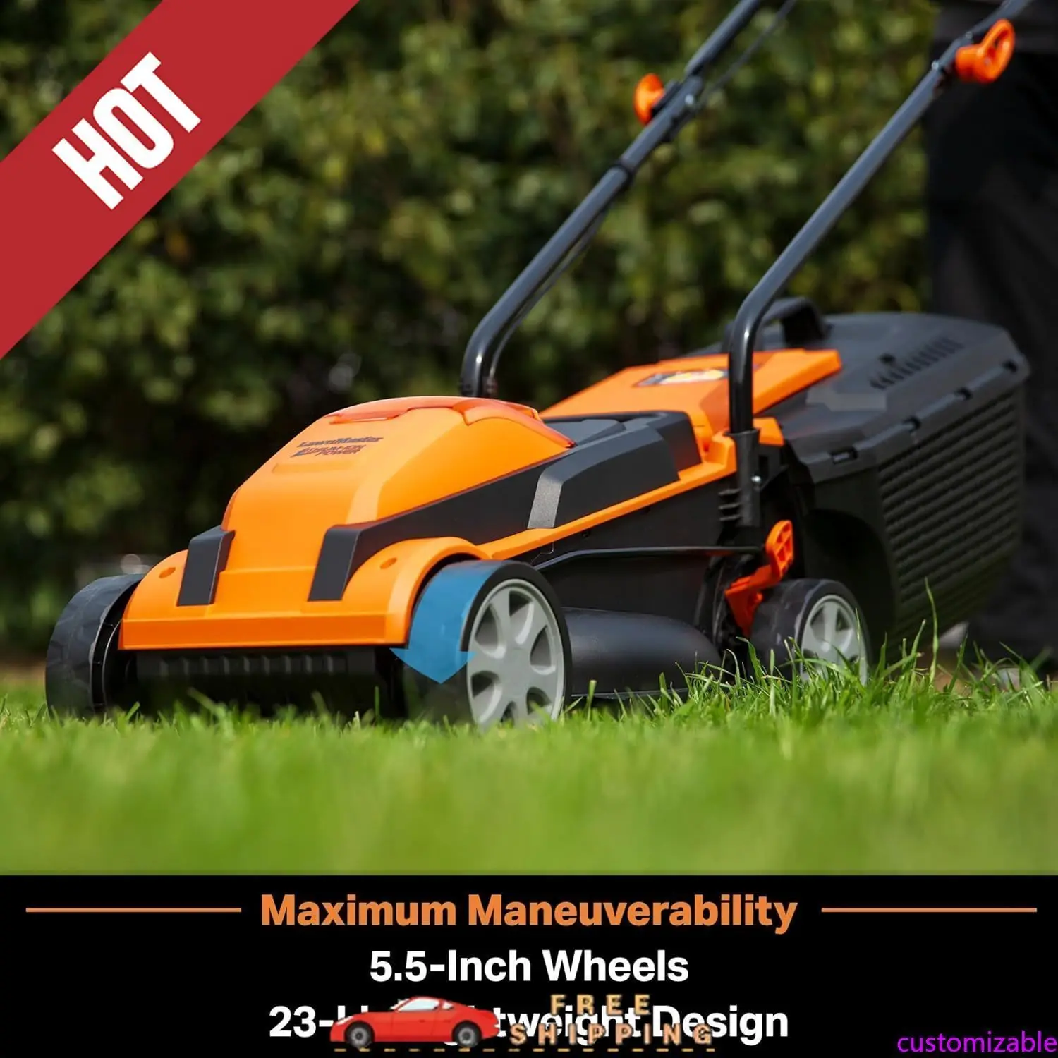 

Настраиваемая беспроводная 13-дюймовая газонокосилка CLM2413A, максимальная 24 В, с аккумулятором 2X4,0 Ач и зарядным устройством