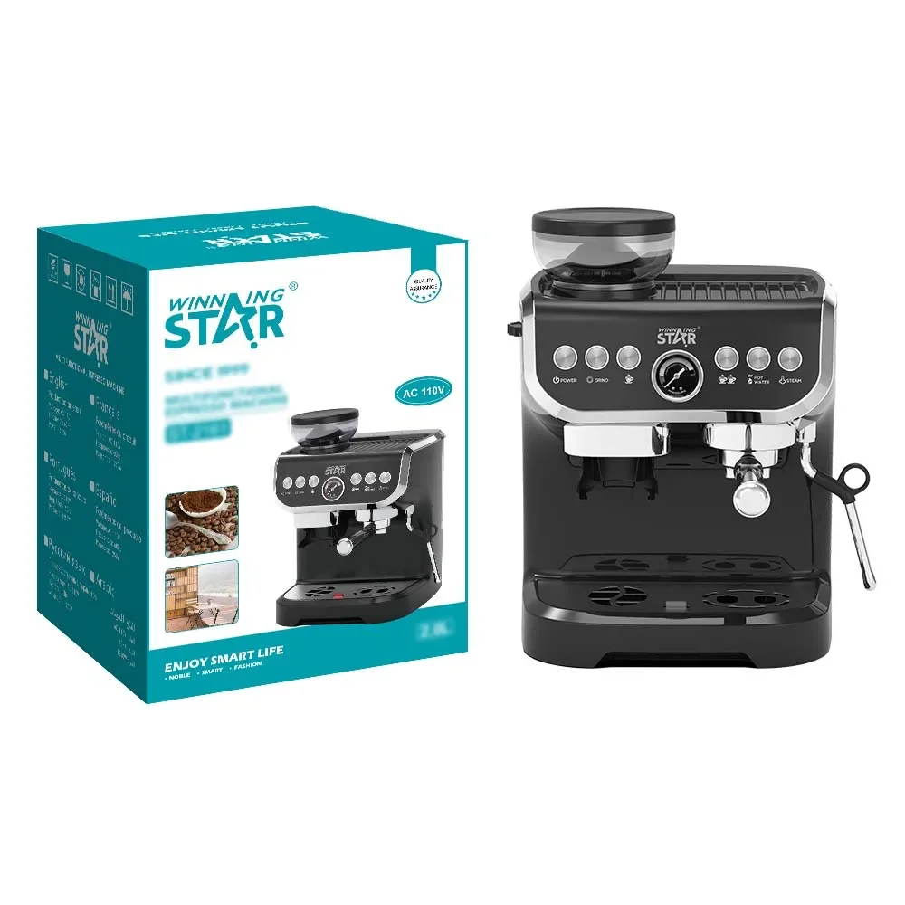110V ST-9161 Professional 15 Bar Coffee Makers Electric Home High Pressure Espresso Machine With Grinder