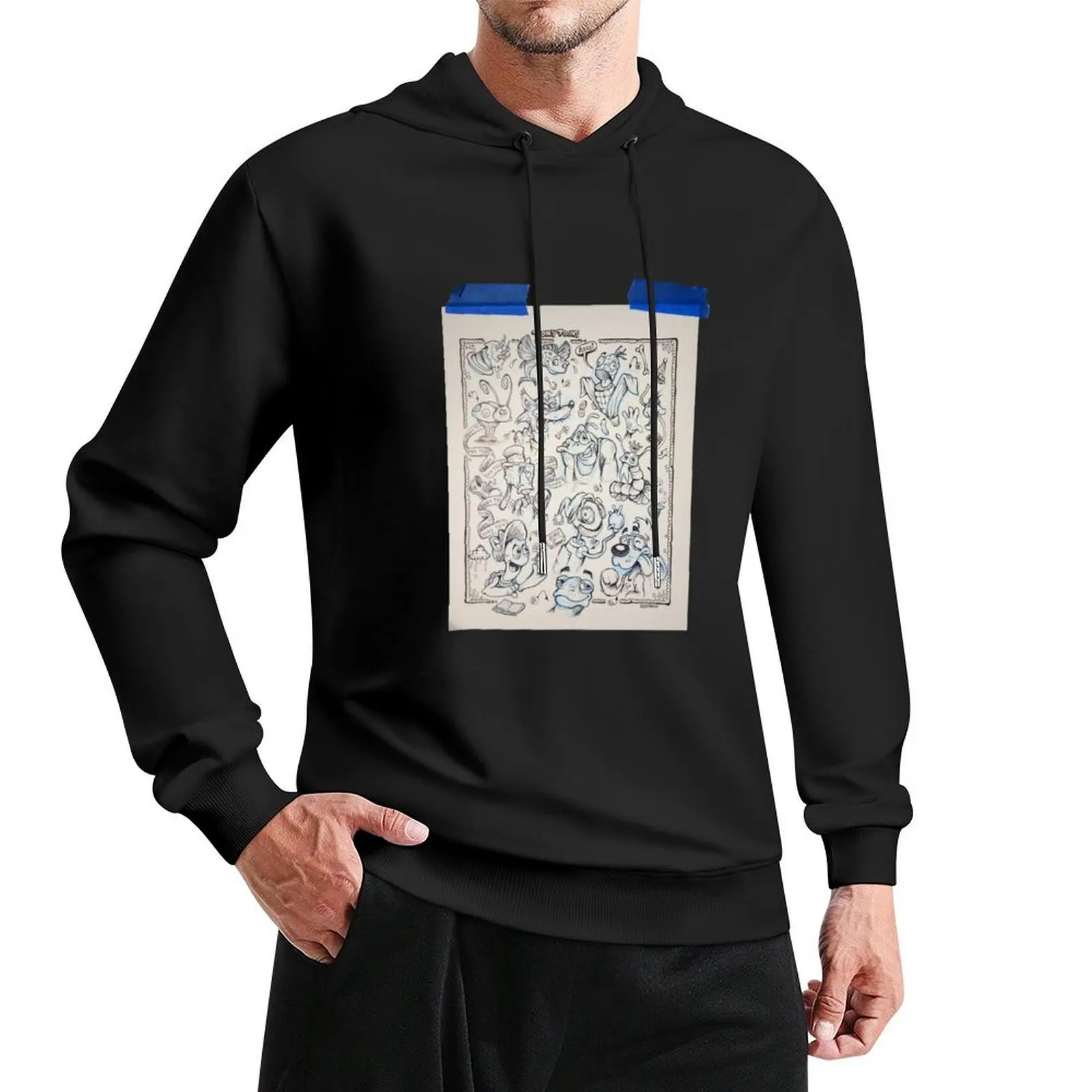 

TonyToons Drawing Board Sketch Design Pullover Hoodie japanese style tracksuit men