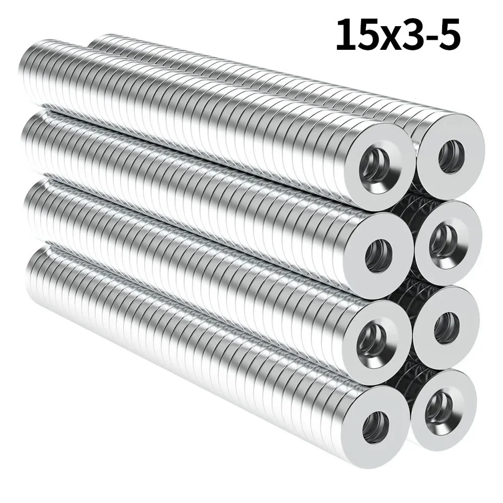 15x3-5mm N35 Super Strong Neodymium Magnet Round with holes NdfeB Powerful Permanent Magnetic imanes Refrigerator Magnets