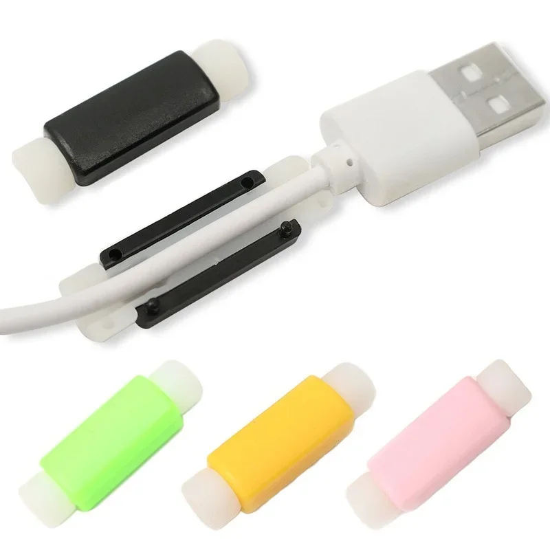 Cable Protector Cover Random Colors Data Line Protective Sleeve for Phone USB Charger Cord Winder Protection Accessories