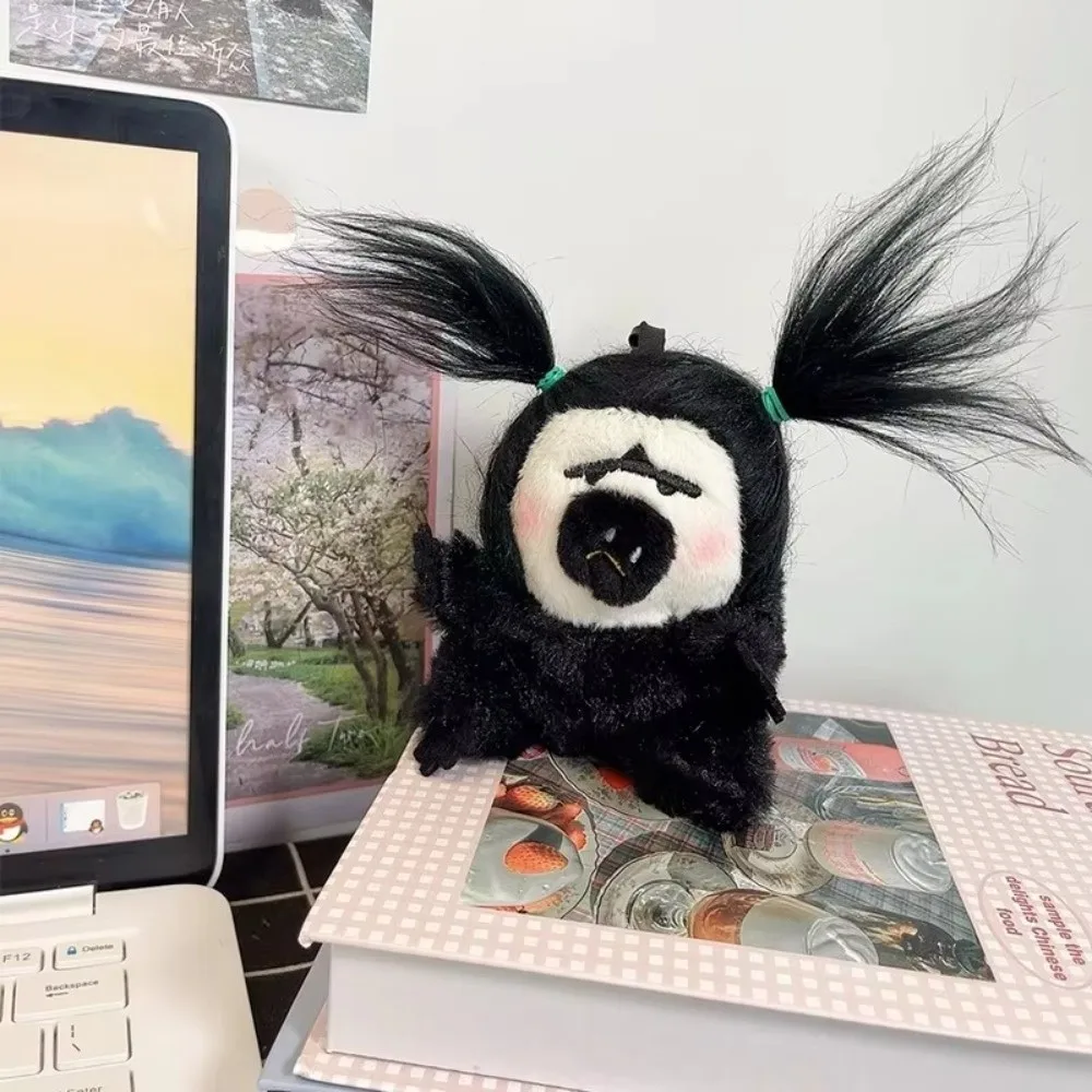 Zabawny pluszowy wisiorek w kształcie białej małpy, 12 cm, miękka zawieszka do torby, wypchana lalka, akcesorium do torby.