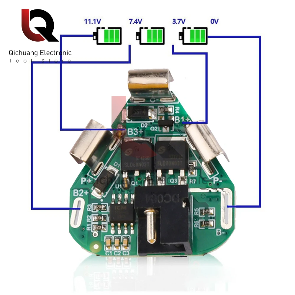 3S 12.6V 7A BMS Li-Ionen Lithium Batterie Schutz Board 18650 Power Bank Balancer Batterie Equalizer Board für elektrische Bohrmaschine