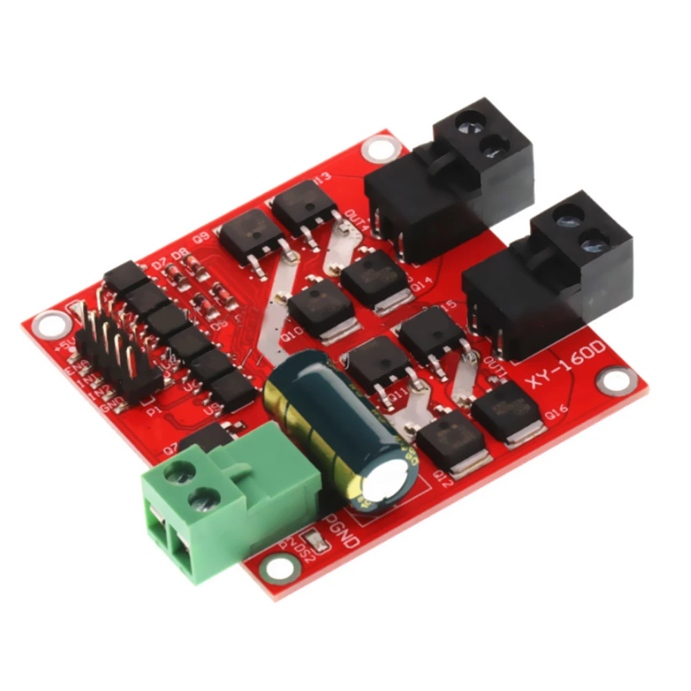 Dual Channel DC Motor Driver Module 160W 7A 12V 24V H-bridge L298 Logic Control Signal Optocoupler PWM Drive Reversing Braking