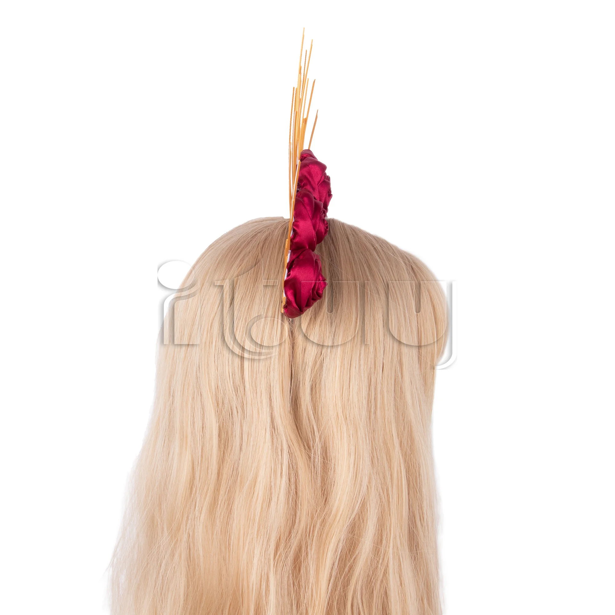 レッドローズスパイクハローパンクかぶとゴシックロリータ KC クラウンヘッドバンド太陽の女神コスプレ衣装ヘアアクセサリー