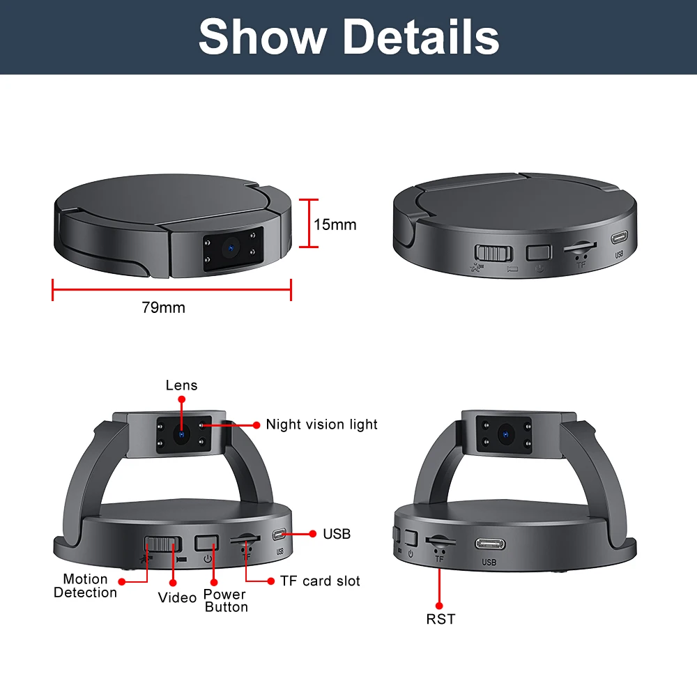 Mini cámara DV MD35 HD 1080P, grabadora de vídeo Digital pequeña, visión nocturna, cámaras de escritorio, detección de movimiento, videocámaras de 9