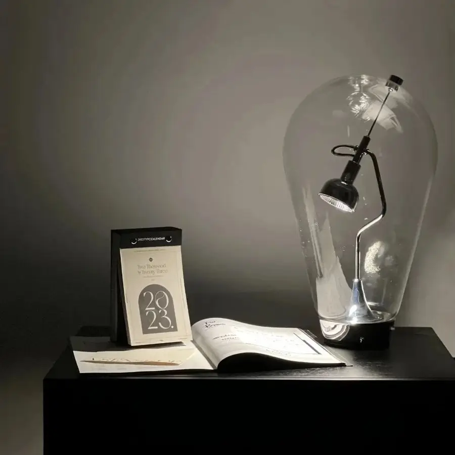 Italy Minimalist Glass Table Lamps Touch Magnet Adjust Designer Office Creative Desk Bedroom Bedside Light Study Living Room