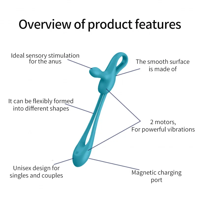 satisfyer 2 in 1 Multifunctional Couple Sex Toys Anal Butt Plug Vibrator Delayed Ejaculation Cock Ring Female Clit Vibrator