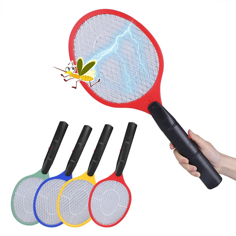1 PCS Bug Racket Insects Killer Electric Mosquito Swatter Cordless Battery Power Electric Fly Mosquito Swatter