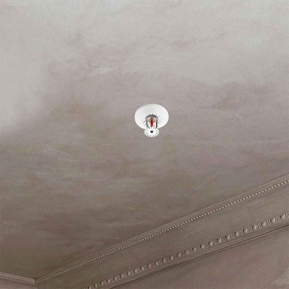 8Pcs Fire Sprinkler Plastic Cover Decorative Trim Ring for Ceiling Head Protection Easy Install No Tools Required