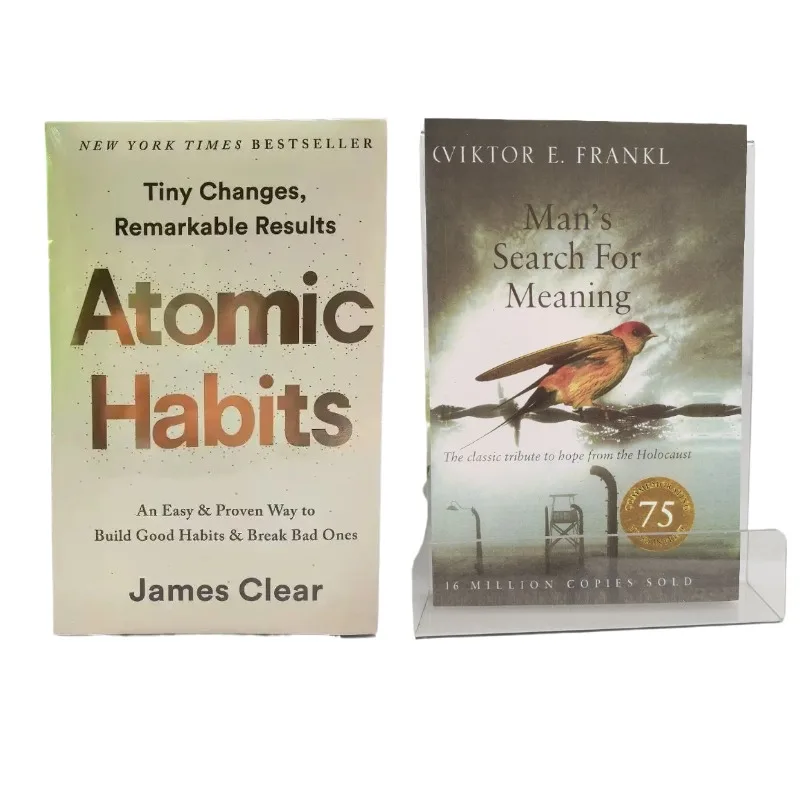 Ensemble de 2 livres : Atomic Habits (Comment changer les mauvaises habitudes) + Le chercheur de sens de l'homme (Philosophie de la vie) - Brochés