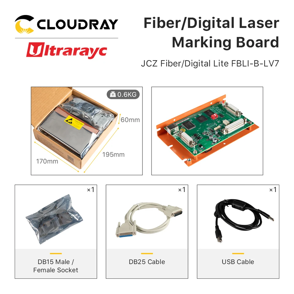 Laser Marking Board Original BJJCZ FBLI-B-LV7 Ezcad Software for