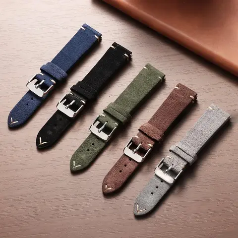 Suede Quick-Release Watch Strap, 14-22mm, Pin Buckle