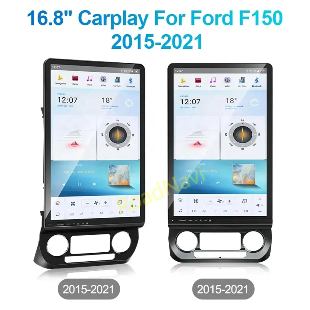 16.8'' RoadNavi Car Multimedia Player for Raptor F150 2015-2021 Android Carplay GPS Navi 4G 360