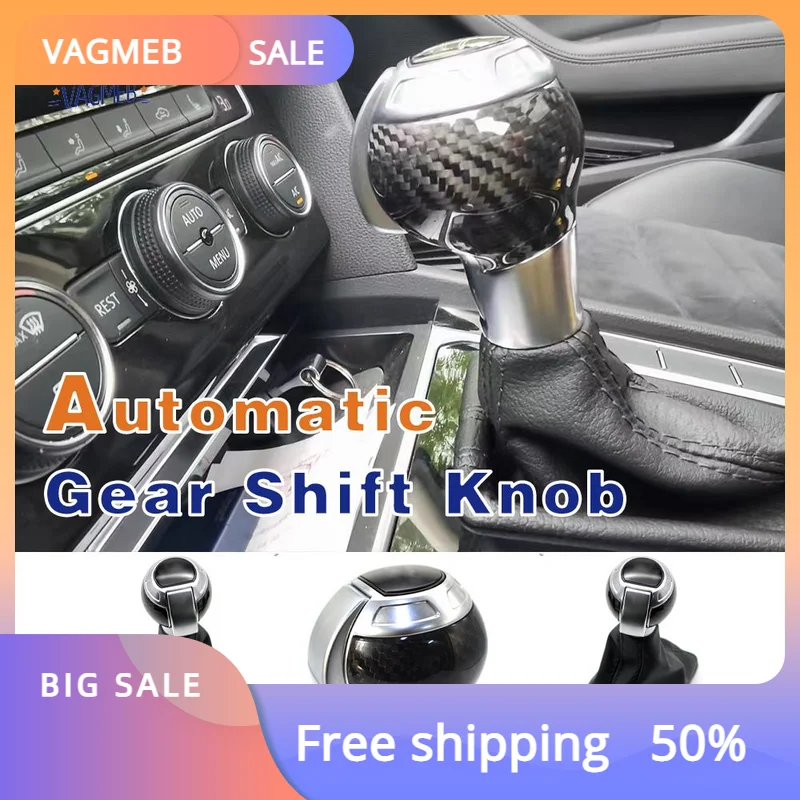 DSG Stronic Automatic Carbon fiber Gear Shift Knob & Dust Cover for Audi Q3 A4 A5 Q5 VW Golf CC 2011