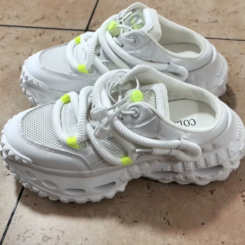 

Men's Summer Breathable Lazy Sneakers Half Slipper Without Heel Men's Fashion Mesh Breathable Casual Shoes