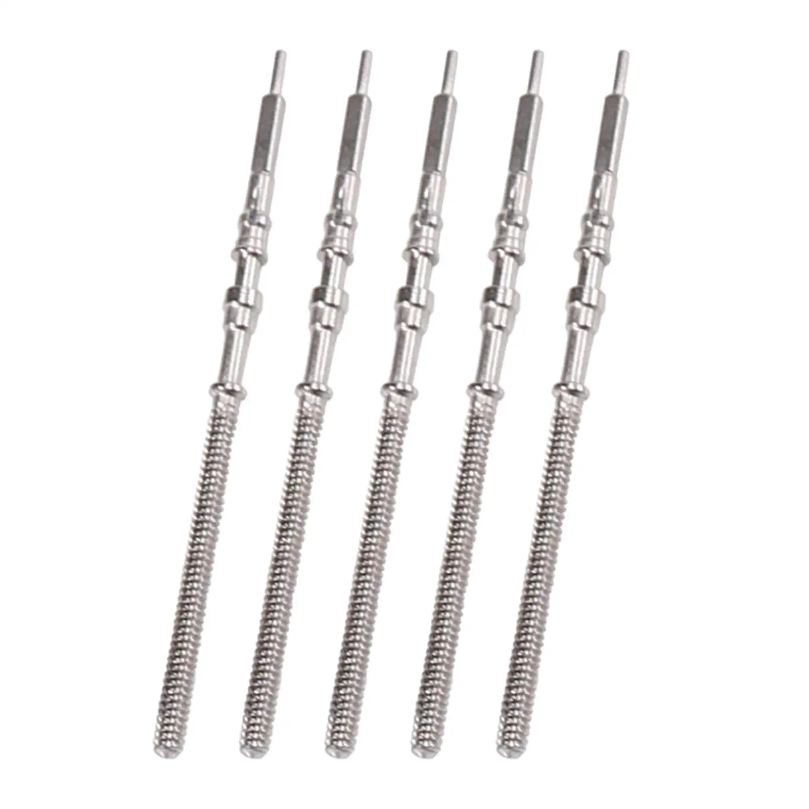 5Pcs Watch Winding Stem Replacement Equipment Watchmaker Tool Lightweight Rustproof Metal Durable Watch Movement Repair Tool