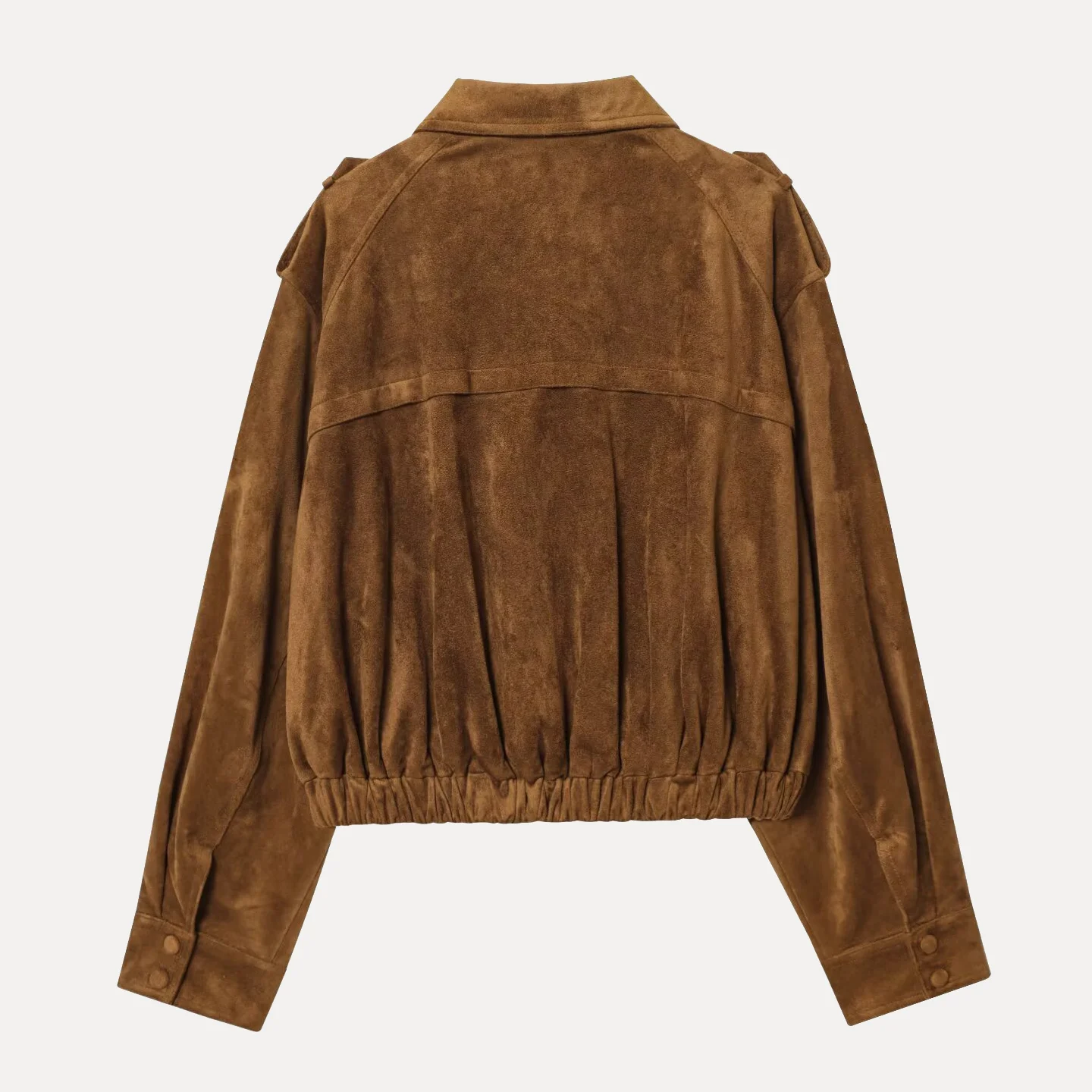 Retro Suede Workwear Jaet Women's Sle Casual Stand Fit Outerwear Autumn 2025 New Collection Z Brand