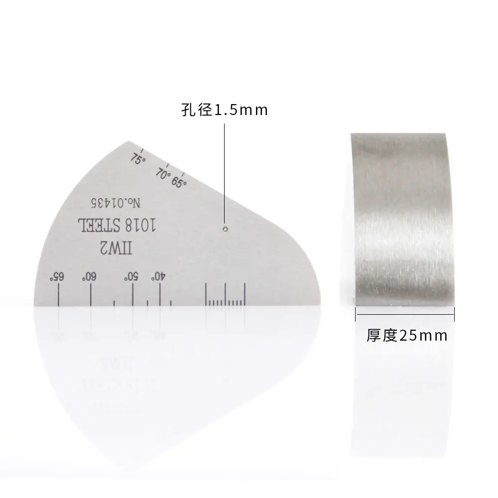 optional thickness 12.5mm 20mm 25mm carbon steel calibration block iiw v2 with hole dia 1.5mm 5mm